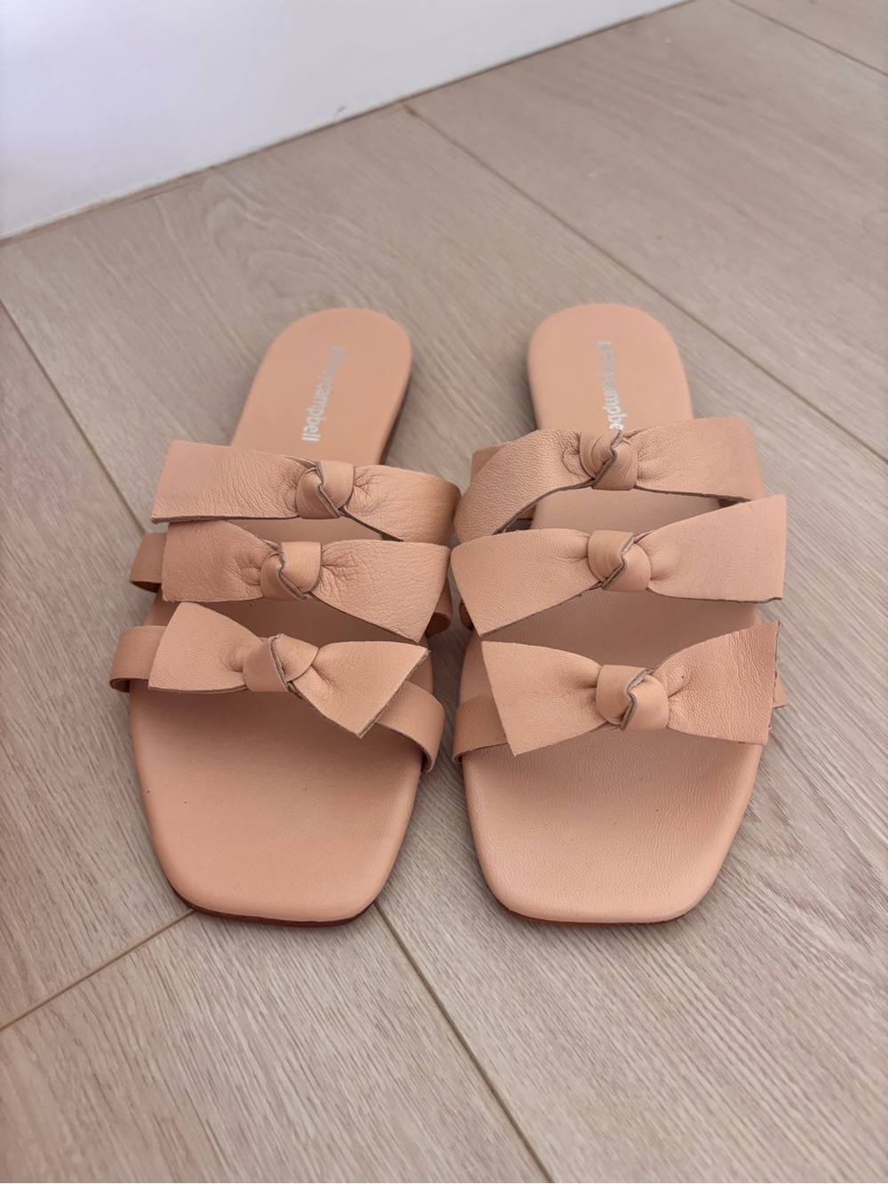 Jeffrey Campbell Women's Knotted Strap Slide Sandals - Nude Sz 7/38